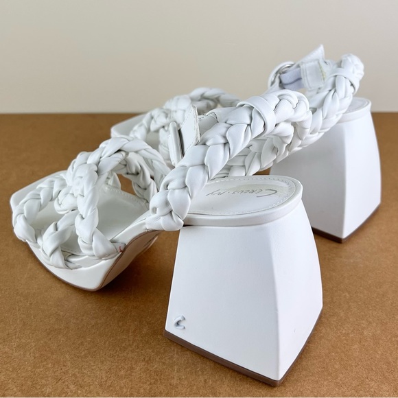 NEW SAM EDELMAN CIRCUS WHITE BRAIDED SANDALS - Picture 6 of 12